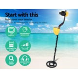 Metal Detector 180MM Deep Sensitive Water Resistant Treasure Hunter Gold Digger Yellow