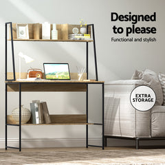 Artiss Computer Desk Bookshelf Storage 100CM Oak