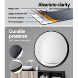 Embellir 2 Wall Mirror Makeup 70cm Home Decor Framed Mirrors Bathroom Round Black