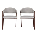 Artiss Dining Chairs Set of 2 Linen Hollow Armchair Grey