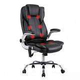Artiss 8 Point Massage Office Chair PU Leather Black