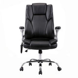 Artiss 8 Point Massage Office Chair PU Leather Black