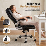 Artiss 8 Point Massage Office Chair PU Leather Black