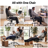 Artiss 8 Point Massage Office Chair PU Leather Black