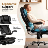 Artiss 8 Point Massage Office Chair PU Leather Black