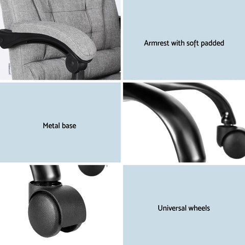 Artiss Executive Office Chair 4-Point Massage Adjustable Ergonomic Recline Back