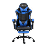 Artiss 2 Point Massage Gaming Office Chair Footrest Blue