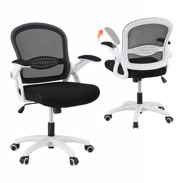 Artiss Mesh Office Chair Mid Back Black