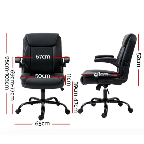 Artiss Executive Office Chair Mid Back Black