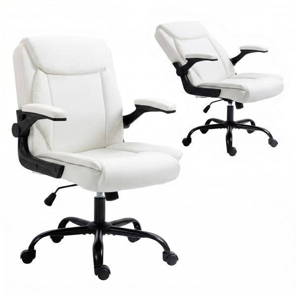 Artiss Executive Office Chair Mid Back White