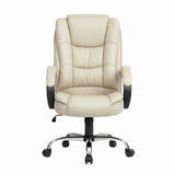 Artiss Executive Office Chair Leather Tilt Beige