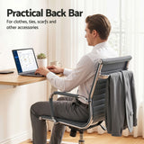 Artiss Office Chair Conference Chairs PU Leather Mid Back Grey