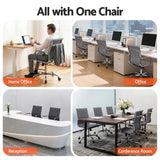 Artiss Office Chair Conference Chairs PU Leather Mid Back Grey