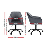 Artiss Office Chair Velvet Seat Dark Grey