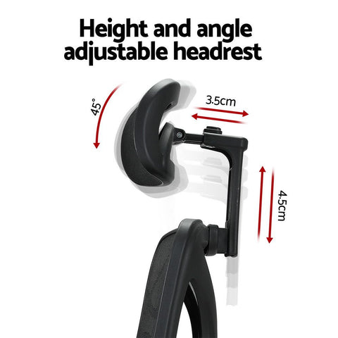 Artiss Ergonomic Office Chair Recline Black