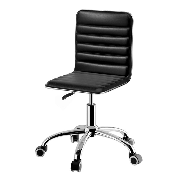 Artiss Office Chair Conference Chairs PU Leather Low Back Black