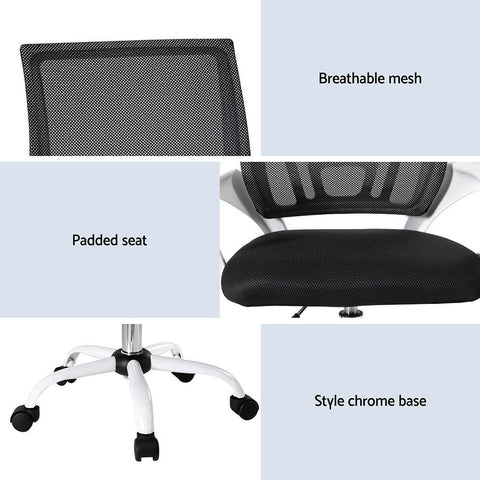 Artiss 2x Office Chair Mesh Computer Gaming Desk Chairs Work Study Mid Back