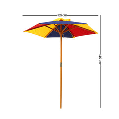 Keezi Kids Wooden Picnic Table Set with Umbrella