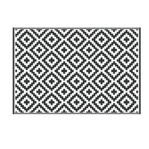Gardeon Outdoor Rugs 120x180cm Large Carpet Reversible Area Mat PP Dual-Sided Patio Rug Cross