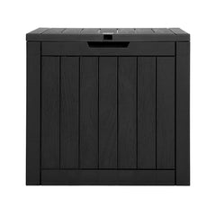 Gardeon Outdoor Storage Box 118L Container Lockable Garden Toy Tool Shed Black