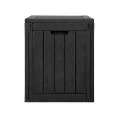 Gardeon Outdoor Storage Box 118L Container Lockable Garden Toy Tool Shed Black