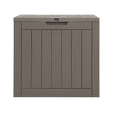 Gardeon Outdoor Storage Box 118L Container Lockable Garden Toy Tool Shed Grey