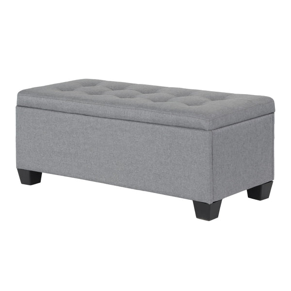 Artiss Storage Ottoman Blanket Box 97cm Linen Grey