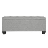 Artiss Storage Ottoman Blanket Box 97cm Linen Light Grey