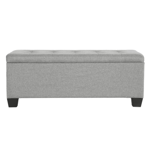 Artiss Storage Ottoman Blanket Box 97cm Linen Light Grey