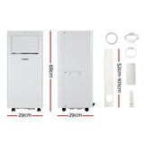 Devanti Portable Air Conditioner 7000BTU Cooling Mobile Fan Cooler Dehumidifier