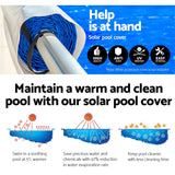 Aquabuddy Pool Cover 500 Micron 10.5x4.2m Swimming Pool Solar Blanket 5.5m Roller