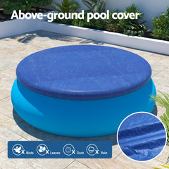 Aqua Buddy Pool Cover Fit 2.44m Round Above-ground Ring Swimming Pool Blanket Blue