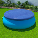 Aqua Buddy Pool Cover Fit 2.44m Round Above-ground Ring Swimming Pool Blanket Blue