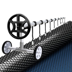 Aqua Buddy Pool Cover 600 Micron 6.5x3m w/ Roller 4m Swimming Pools Black Solar Blanket