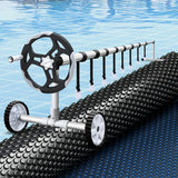 Aqua Buddy Pool Cover 600 Micron 6.5x3m w/ Roller 5.55m Swimming Pools Black Solar Blanket