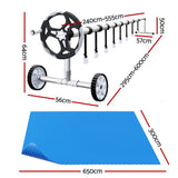 Aqua Buddy Pool Cover 600 Micron 6.5x3m w/ Roller 5.55m Swimming Pools Solar Blanket
