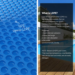 Aqua Buddy Pool Cover 600 Micron 6.5x3m w/ Roller 5.55m Swimming Pools Solar Blanket