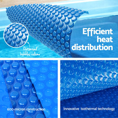 Aqua Buddy Pool Cover 600 Micron 7x4m Swimming Pool Solar Blanket Blue