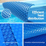 Aqua Buddy Pool Cover 600 Micron 7x4m w/ Roller 5.55m Solar Blanket Blue