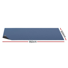 Aqua Buddy Pool Cover 600 Micron 9.5x5m Swimming Pool Solar Blanket Blue Black