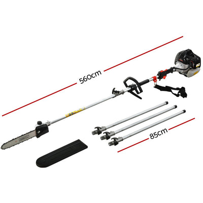 Giantz 63CC Pole Chainsaw 12in Chain Saw Petrol 5.6m Long Reach Black