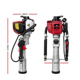 Giantz Petrol Post Driver 38CC 4-Stroke Rammer Pile Star Picket Fence Hole Drive Red