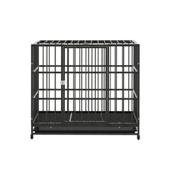 i.Pet Dog Cage Crate Large Puppy Cat Anti-Bite Pet Kennel Wheels w/Tray Metal