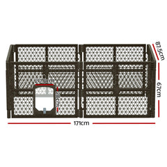 i.Pet Dog Playpen Enclosure 6 Panel Pet Fence Plastic Play Pen