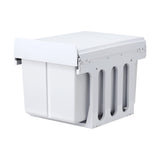 Cefito Pull Out Bin Kitchen Triple Slide Garbage Rubbish Bins Basket White 31L