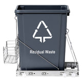 Cefito Pull Out Bin Kitchen Cabinet Slide Garbage Rubbish Bins Basket 40L Grey