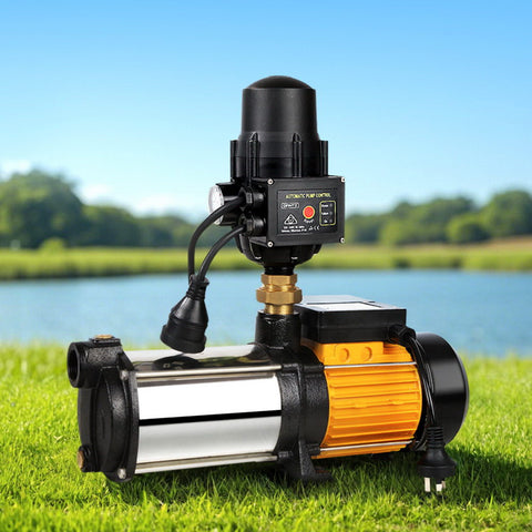 Giantz Garden Water Pump High Pressure 2000W Max 4-Stage Tank Irrigation Transfer Booster Pump Black