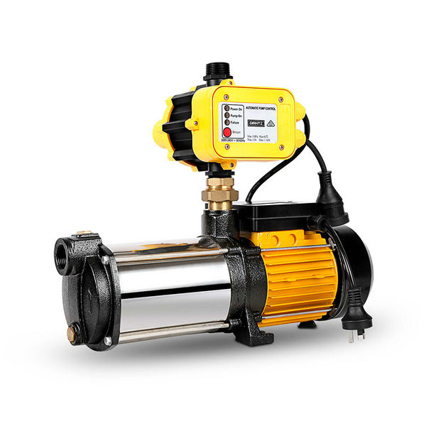 Giantz Garden Water Pump High Pressure 1100-2000W MAX 4-Stage Tank Irrigation Yellow