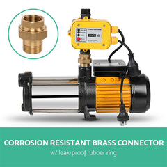 Giantz Garden Water Pump High Pressure 2500W Max. 5-Stage Tank Irrigation Yellow