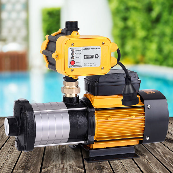 Giantz Garden Water Pump High Pressure 2500W Max. 6-Stage Tank Irrigation Yellow